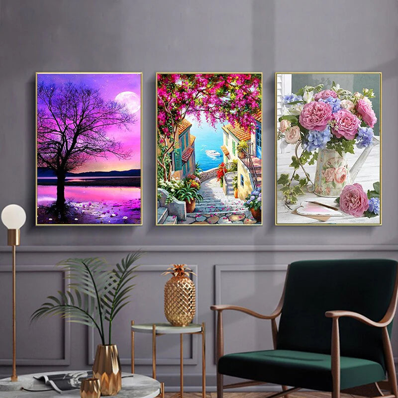 DIY 5D Diamond Painting Landscape Animal Embroidery Home Decor Gift